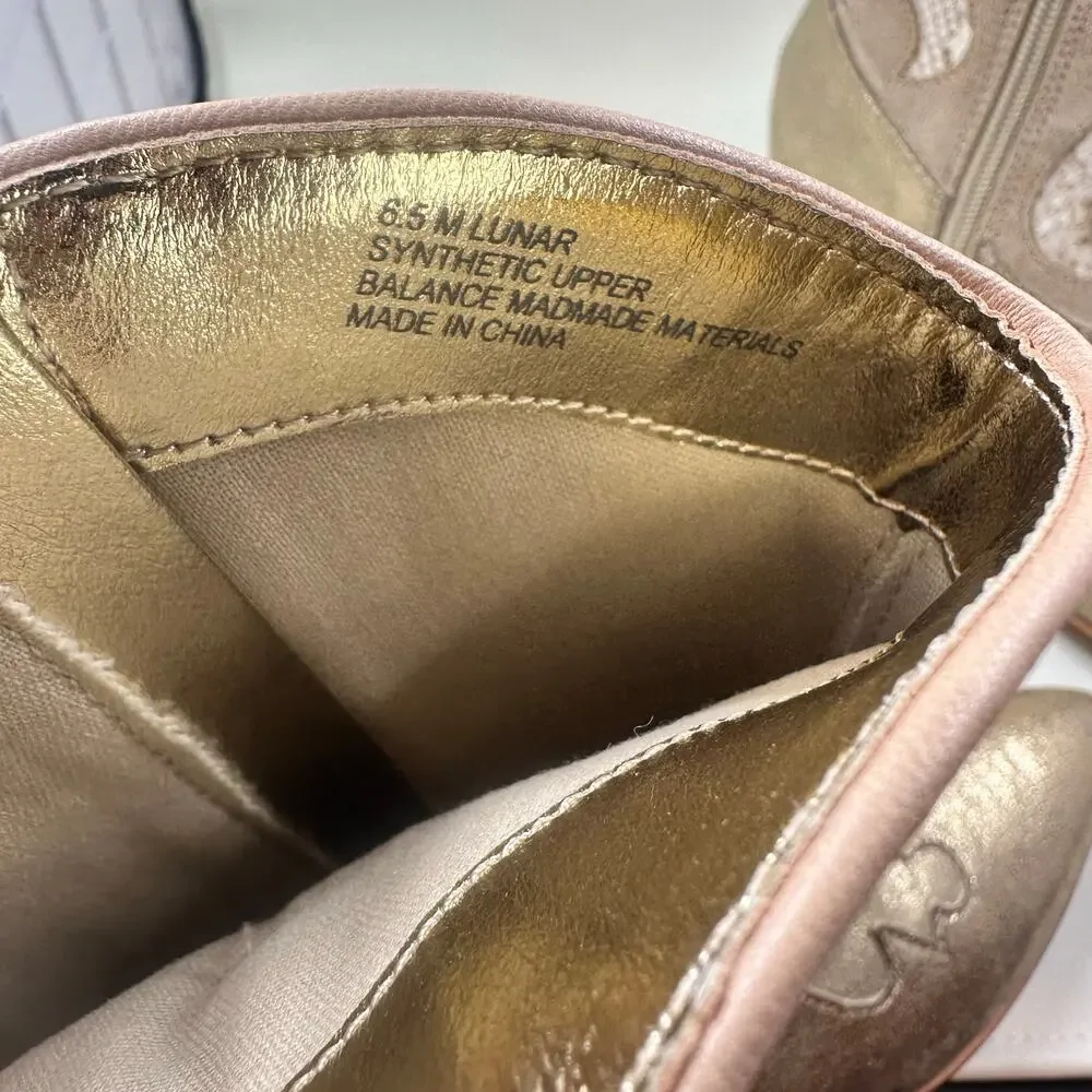 Dolce Vita Lunar Cowboy Boot – Size 6.5 – Gold Metallic Snake Print – NWOB - Picture 11 of 12